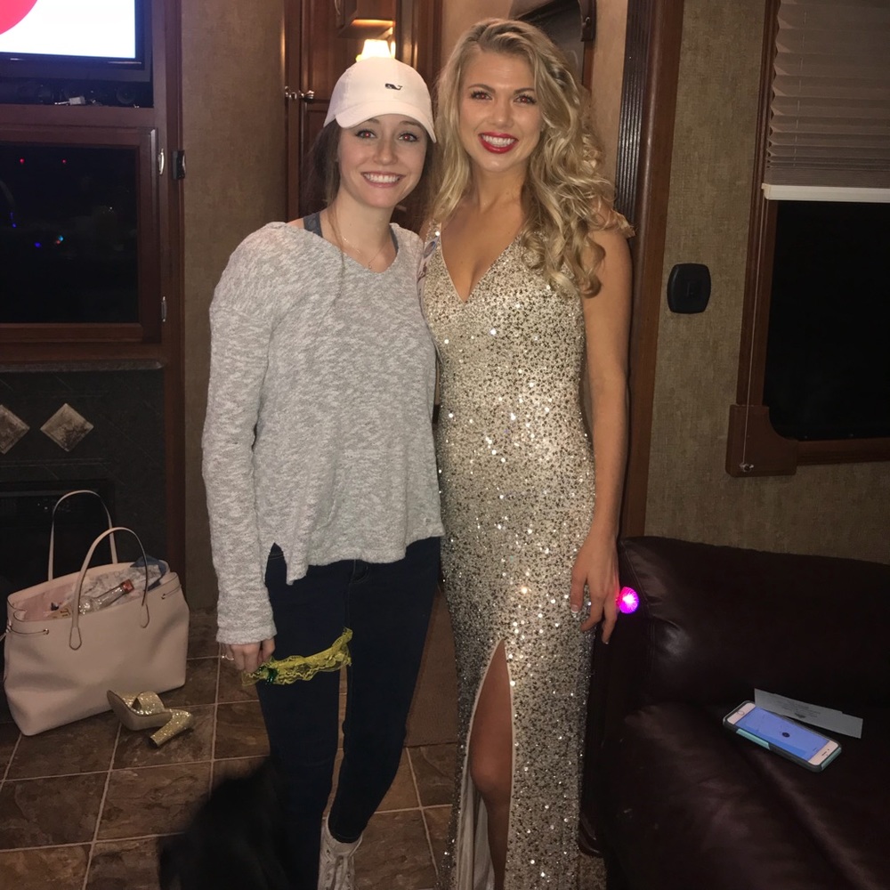 Stunning gold sequin prom dress